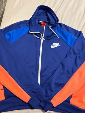 Nike Sportswear N98 Tribute Loose Fit Colorblock Zip-Up Track Jacket
